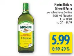 diska Monini Natives Olivenöl Extra Classico Angebot