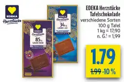 diska EDEKA Herzstücke Tafelschokolade Angebot