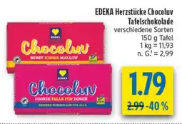 diska EDEKA Herzstücke Chocoluv Tafelschokolade Angebot