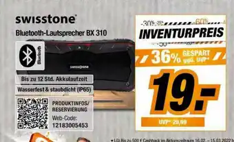 Expert Bening Swisstone Bluetooth-lautsprecher Bx 310 Angebot