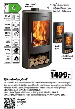 Leitermann Baumarkt Kaminofen „Oval“ Angebot