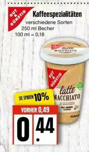 Edeka Gut & Günstig Kafeespezialitäten Angebot