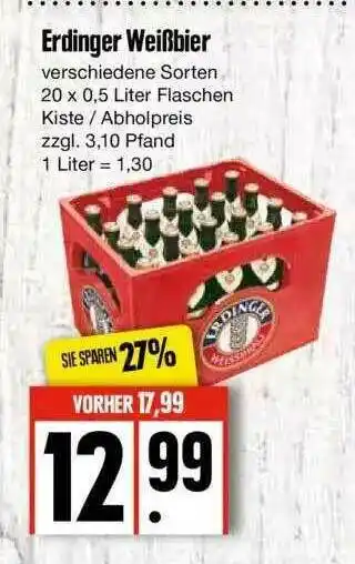 Edeka Erdinger Weißbier Angebot