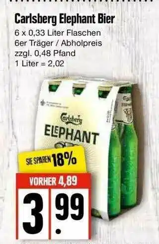 Edeka Carlsberg Elephant Bier Angebot