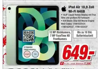 Expert Klein Ipad Air 10, 9 Zoll Wifi 64gb Angebot
