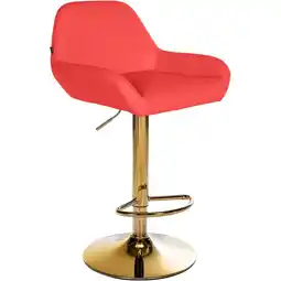Netto Marken-Discount CLP Barhocker Braga Gold Kunstleder Farbe: rot Angebot