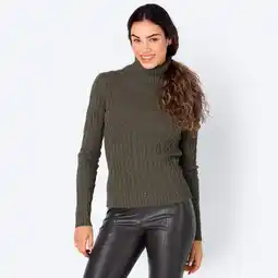 NKD Damen-Zopfstrickpullover mit Rollkragen Angebot