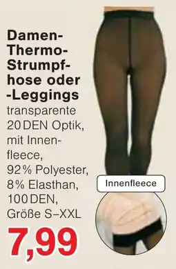 Wiglo Wunderland Damen-Thermo-Strumpfhose oder -Leggings Angebot