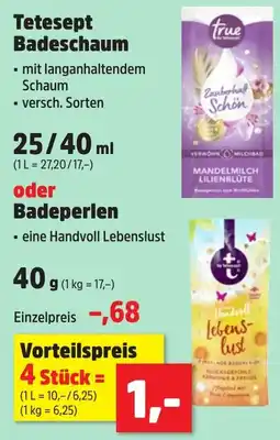 Thomas Philipps Tetesept Badeschaum oder Badeperlen Angebot