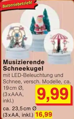 Wiglo Wunderland Musizierende Schneekugel Angebot