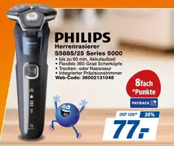 expert Techno Land PHILIPS Herrenrasierer S5885/25 Series 5000 Angebot