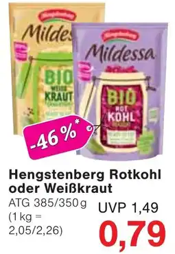 Wiglo Wunderland Hengstenberg Rotkohl oder Weißkraut Angebot