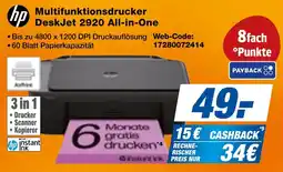 expert Techno Land hp Multifunktionsdrucker DeskJet 2920 All-in-One Angebot