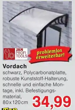 Wiglo Wunderland Vordach JAN PROFI TOOLS Angebot