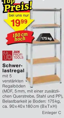 Wiglo Wunderland Schwerlastregal JAN PROFI TOOLS Angebot