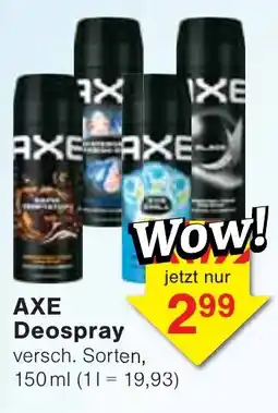 Wiglo Wunderland AXE Deospray Angebot