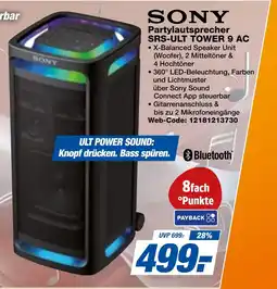 expert Techno Land SONY Partylautsprecher SRS-ULT TOWER 9 AC Angebot