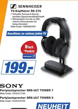 K+B Expert SENNHEISER TV-Kopfhörer RS 275 Angebot