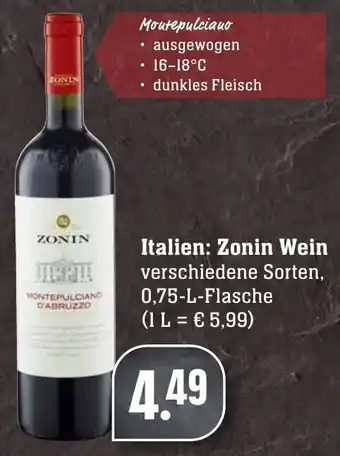 Edeka Neukauf Zonin Wein 750ml Angebot