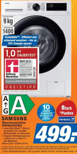 Expert SAMSUNG Waschmaschine WW92CGCEX Angebot