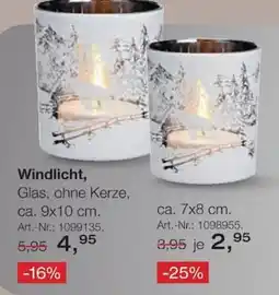 Möbel Inhofer Windlicht, Glas, ohne Kerze Angebot