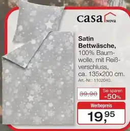 Möbel Inhofer casa nova Satin Bettwäsche Angebot