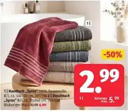 Segmüller Handtuch „Syros“ 100% Baumwolle Angebot