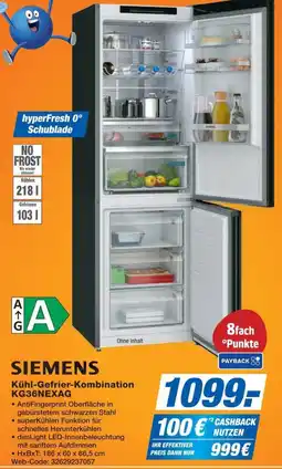 Expert SIEMENS Kühl-Gefrier-Kombination KG36NEXAG Angebot