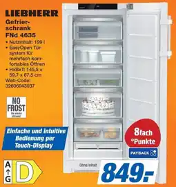 Expert LIEBHERR Gefrierschrank FNd 4635 Angebot