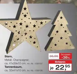 Möbel Inhofer Stern, Metall, Champagner, Tannenbaum Angebot