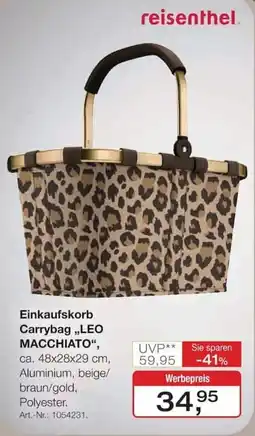 Möbel Inhofer reisenthel Einkaufskorb Carrybag „LEO MACCHIATO“ Angebot