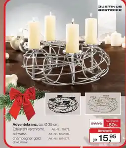 Möbel Inhofer JUSTINUS BESTECKE Adventskranz Angebot