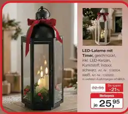 Möbel Inhofer LED-Laterne mit Timer, geschmückt Angebot