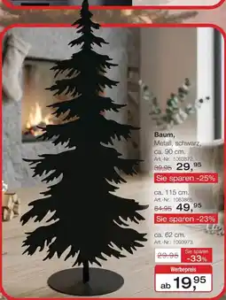 Möbel Inhofer Baum, Metall, schwarz Angebot