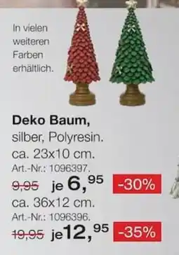 Möbel Inhofer Deko Baum, silber Angebot