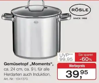 RÖSLE Gemüsetopf „Moments“