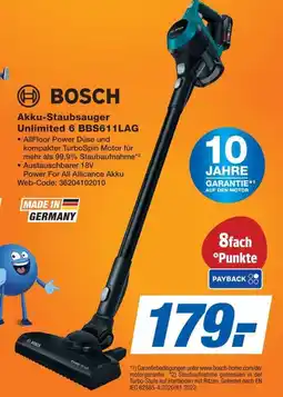 Expert BOSCH Akku-Staubsauger Unlimited 6 BBS611LAG Angebot