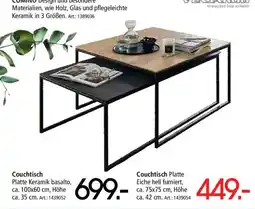 Zurbrüggen Couchtisch Platte Eiche hell furniert Angebot