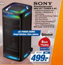 HEM Expert SONY Partylautsprecher SRS-ULT TOWER 9 AC Angebot