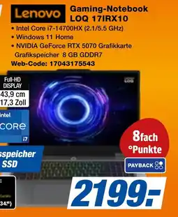 Expert Bening Lenovo Gaming-Notebook LOQ 17IRX10 Angebot