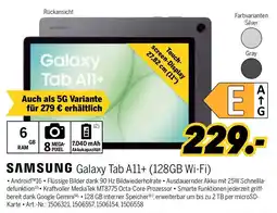 MEDIMAX SAMSUNG Galaxy Tab A11+ (128GB Wi-Fi) Angebot