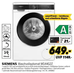 MEDIMAX SIEMENS Waschvollautomat WG44G2Z Angebot