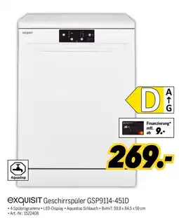 MEDIMAX exquisit Geschirrspüler GSP9114-451D Angebot
