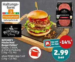 PENNY BUTCHER'S Frische Beef Burger Patties Classic Angebot