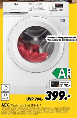 MEDIMAX AEG Waschmaschine L6FB4347 Angebot