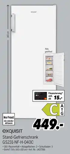 MEDIMAX exquisit Stand-Gefrierschrank Angebot
