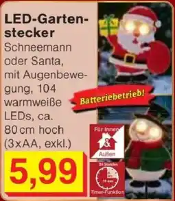 Jawoll LED-Gartenstecker Schneemann oder Santa Angebot