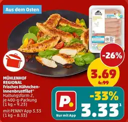 PENNY MÜHLENHOF REGIONAL Frisches Hähnchen-Innenbrustfilet Angebot