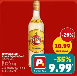 PENNY HAVANA CLUB Rum Añejo 3 Años Angebot