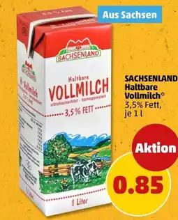 PENNY SACHSENLAND Haltbare Vollmilch Angebot